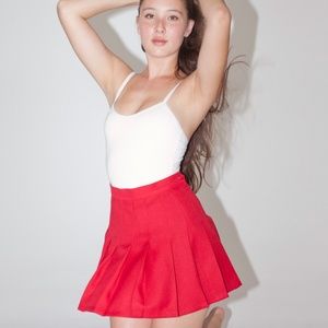 American Apparel Red Tennis Skirt